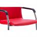 Echo Cantilever Chair With Arms Red Soft Bonded Leather - view 3