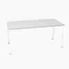 OGI M Desk Aluminium Top with White Angled Leg