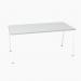OGI M Desk Aluminium Top with White Angled Leg