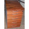 Assmann Desk High Pedestal in Rosewood Veneer - view 1