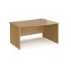 Right Hand Wave Desk 1400mm Wide Oak Top and Legs