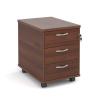 M25 3 Drawer Mobile Pedestal in Walnut