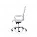 Nola Executive Chair High Back Soft Bonded Leather #Black/White - view 10