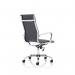 Nola Executive Chair High Back Soft Bonded Leather #Black/White - view 5