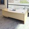 Corner Desk Wood Veneer Finish Panel Leg - view 2