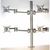 Height Adjustable Monitor Arm for 4 Screens, Silver, POA - view 1