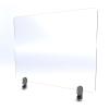 Glass Protective Desk Screen, Metal Feet or Clamps, 600mm High - view 1