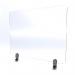Glass Protective Desk Screen, Metal Feet or Clamps, 600mm High - view 1