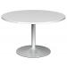 M25 Circular White Meeting Table 1200