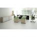 OGI Q Desk White Top with White Ring Leg in Room