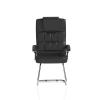 Moore Deluxe Visitor Cantilever Chair Black Leather With Arms - view 2