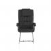 Moore Deluxe Visitor Cantilever Chair Black Leather With Arms - view 2