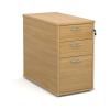 3 Drawer 800mm Deep Desk High Pedestal in Oak