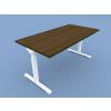 Drive Height Adjustable Desk with Dark, Chestnut Top and White Frame