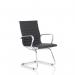 Nola Cantilever Chair Soft Bonded Leather #Black/White - view 1