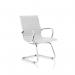 Nola Cantilever Chair Soft Bonded Leather #Black/White - view 3