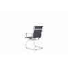 Nola Cantilever Chair Soft Bonded Leather #Black/White - view 2