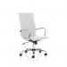 Nola Executive Chair High Back Soft Bonded Leather #Black/White - view 6