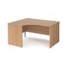 Left Hand Corner Desk 1400mm Wide Beech Top and Legs