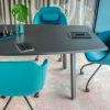 Round Office Meeting Table, OGI A Range,  Angled Steel Legs - view 4