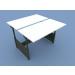 Drive Bench Desk in Raised Position, Aluminium Top and Anthracite Leg