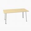 OGI A Desk with Polar Birch Top and White Legs