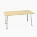 OGI A Desk with Polar Birch Top and White Legs