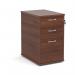 3 Drawer 600mm Deep Desk High Pedestal in Walnut