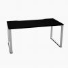 OGI Q Desk Anthracite Top with Aluminium Ring Leg