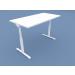 Drive Electrically Adjustable Desk in Raised Position, White with White Leg Frame