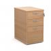 3 Drawer 600mm Deep Desk High Pedestal in Beech