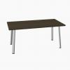 OGI A Desk with Chestnut Top and Aluminium Legs