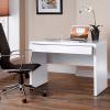 Luxor Home Office Gloss White Desk with Drawer - view 1