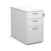 3 Drawer 800mm Deep Desk High Pedestal in White