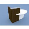 OVO Compact Reception Consultation Desk, Left Hand Top - view 1