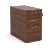 3 Drawer 800mm Deep Desk High Pedestal in Walnut