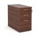 3 Drawer 800mm Deep Desk High Pedestal in Walnut
