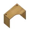 Corner Desk Wood Veneer Finish Panel Leg - view 1