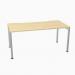Ogi Y Desk Polar Birch Top with Aluminium Legs