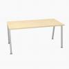 OGI M Desk Polar Birch Top with Aluminium Angled Leg