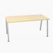 OGI M Desk Polar Birch Top with Aluminium Angled Leg