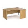 Right Hand Corner Desk 1600mm Wide Oak Top and Legs