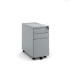 Slimline Mobile Office Pedestal Drawer Unit Silver