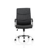 Carter Black Luxury Faux Leather Chair With Arms - view 2