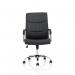 Carter Black Luxury Faux Leather Chair With Arms - view 2