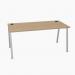 OGI M Desk Canadian Oak Top with Aluminium Angled Leg