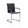 Echo Cantilever Chair With Arms Black Soft Bonded Leather - view 1