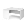Left Hand Corner Desk 1400mm Wide White Top and Legs