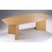 Barrel Shape Boardroom Table M25 2400x1200, Wood Legs - view 1
