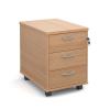 M25 3 Drawer Mobile Pedestal in Beech